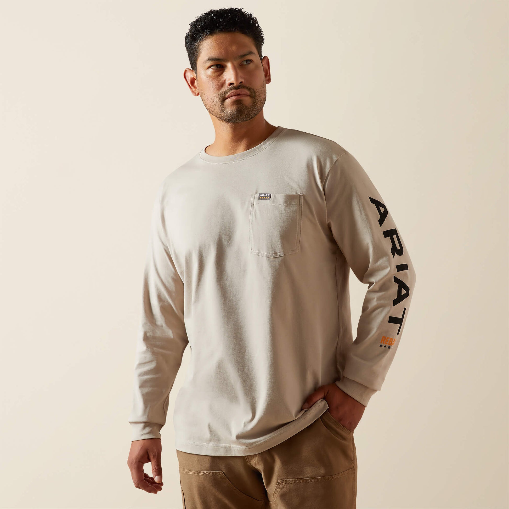 Ariat Sale - Rebar Cotton Strong Standard Logo Pocket T-Shirt
