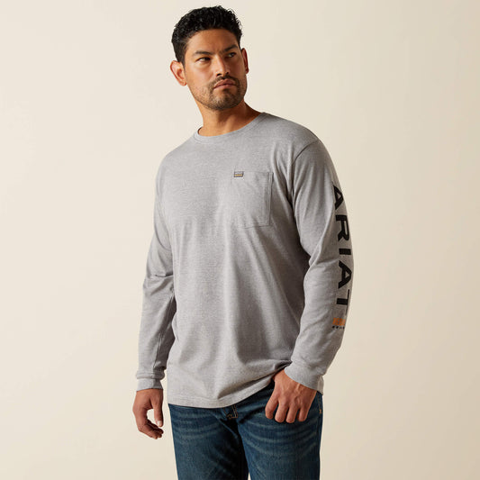 Ariat Outlet - Rebar Cotton Strong Standard Logo Pocket T-Shirt