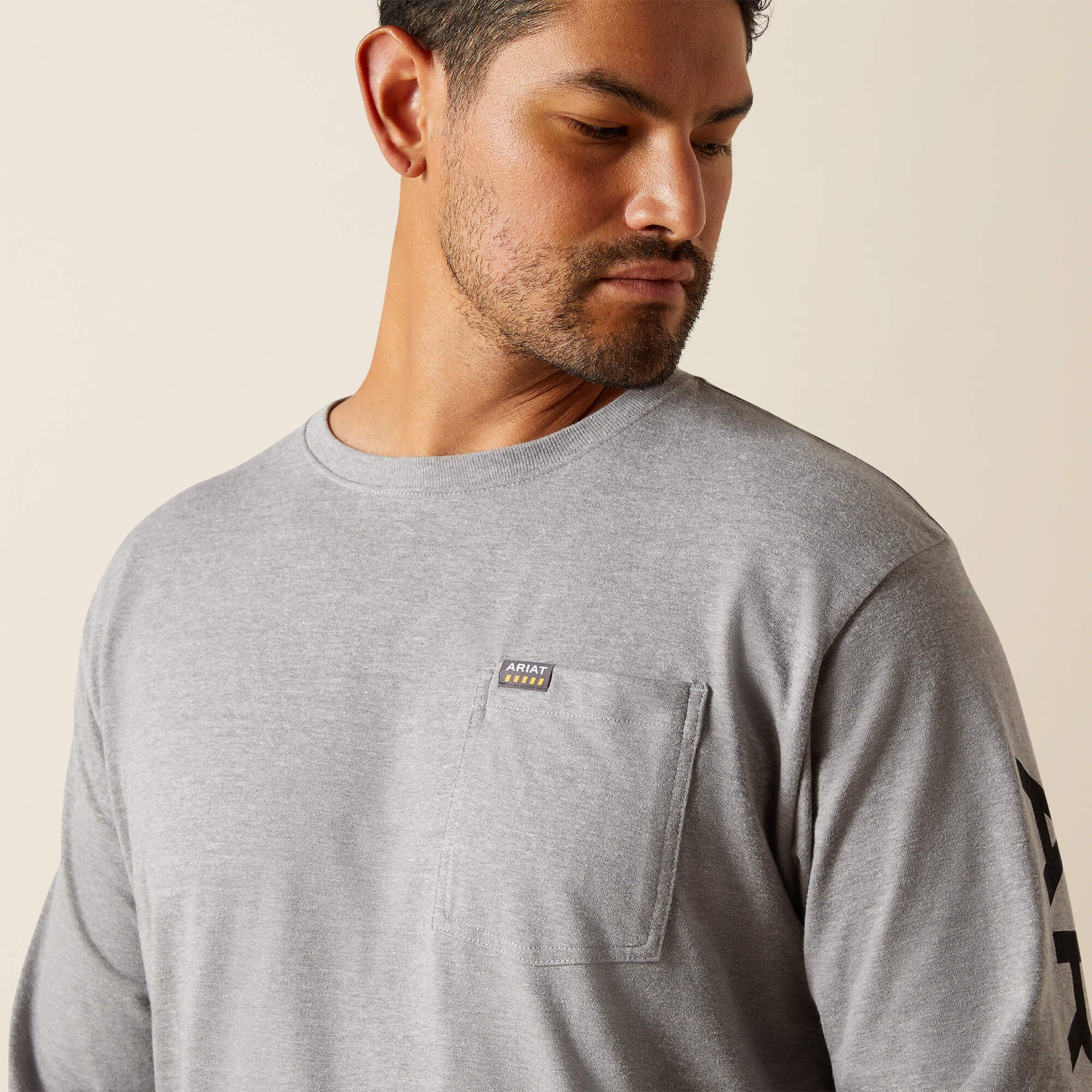 Ariat Outlet - Rebar Cotton Strong Standard Logo Pocket T-Shirt