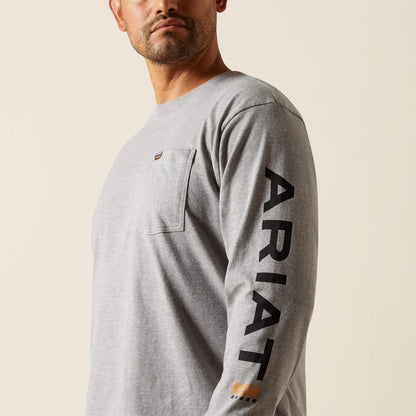 Ariat Outlet - Rebar Cotton Strong Standard Logo Pocket T-Shirt