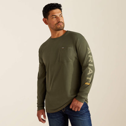 Ariat On Sale - Rebar Cotton Strong Standard Logo Pocket T-Shirt