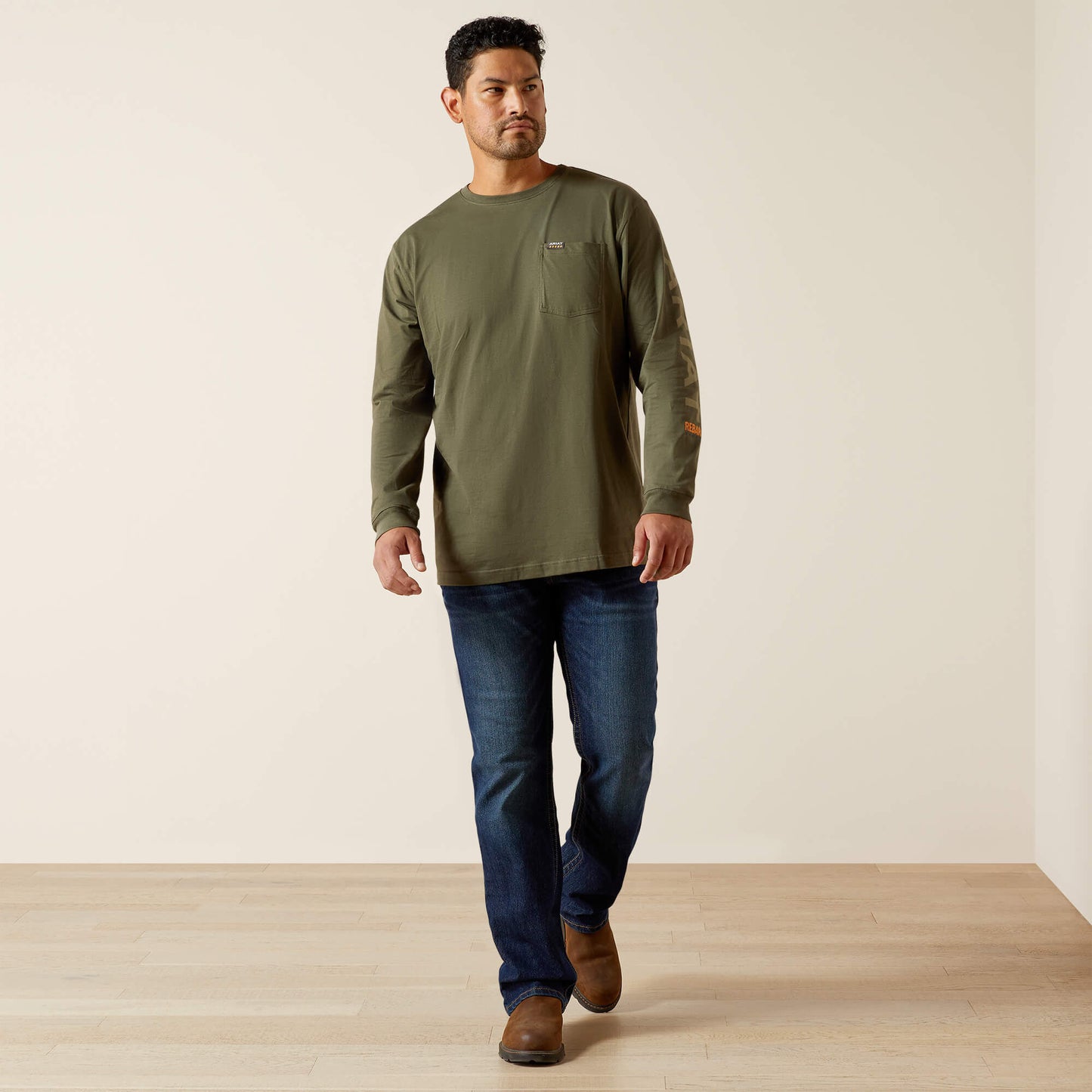 Ariat On Sale - Rebar Cotton Strong Standard Logo Pocket T-Shirt
