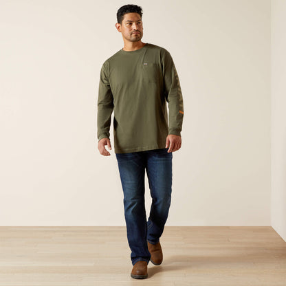 Ariat On Sale - Rebar Cotton Strong Standard Logo Pocket T-Shirt