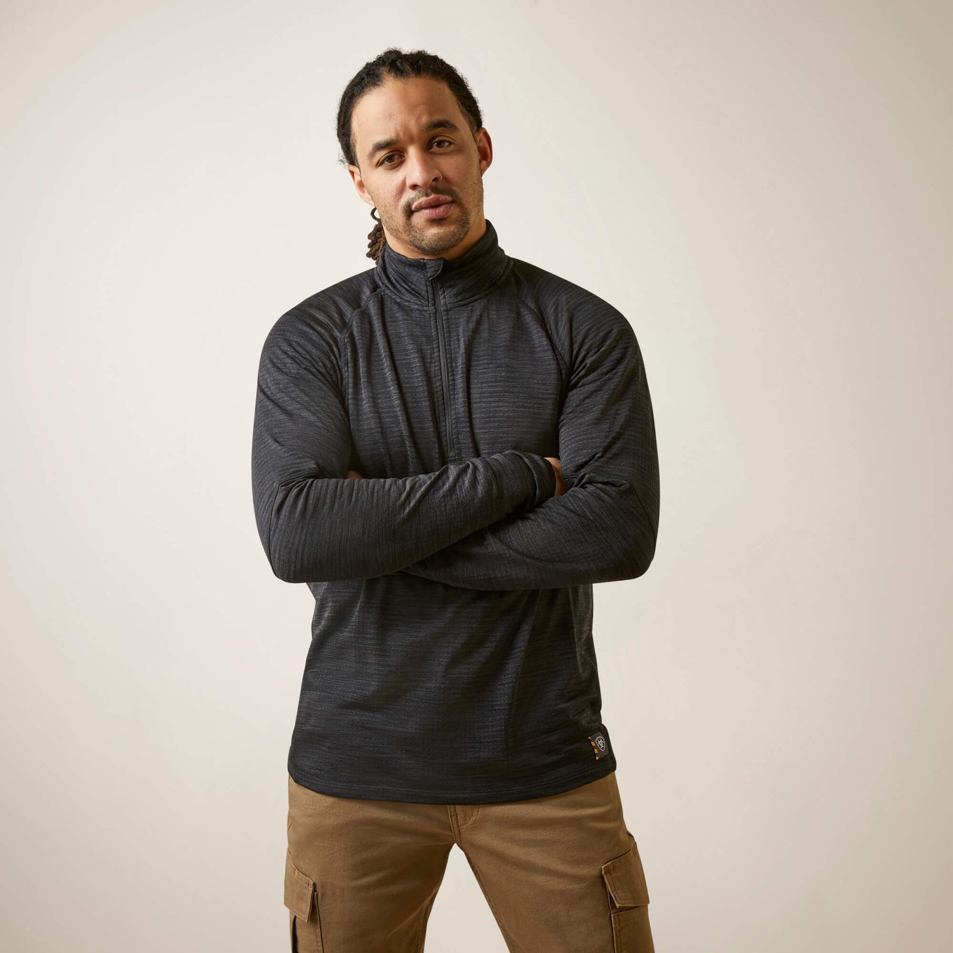 Ariat Outlet - Rebar Gridwork Baselayer 1/4 Zip T-Shirt