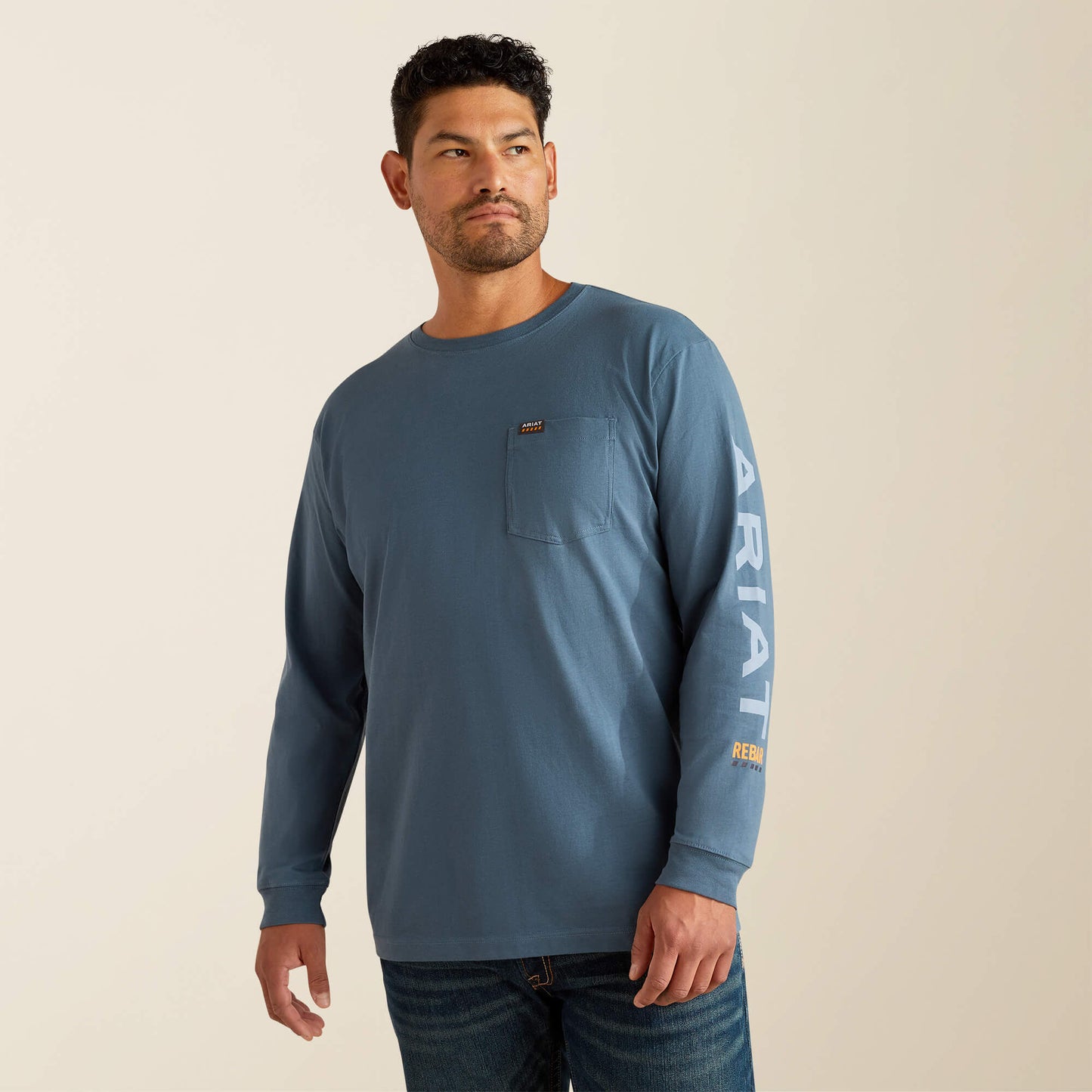Ariat Online - Rebar Cotton Strong Standard Logo Pocket T-Shirt