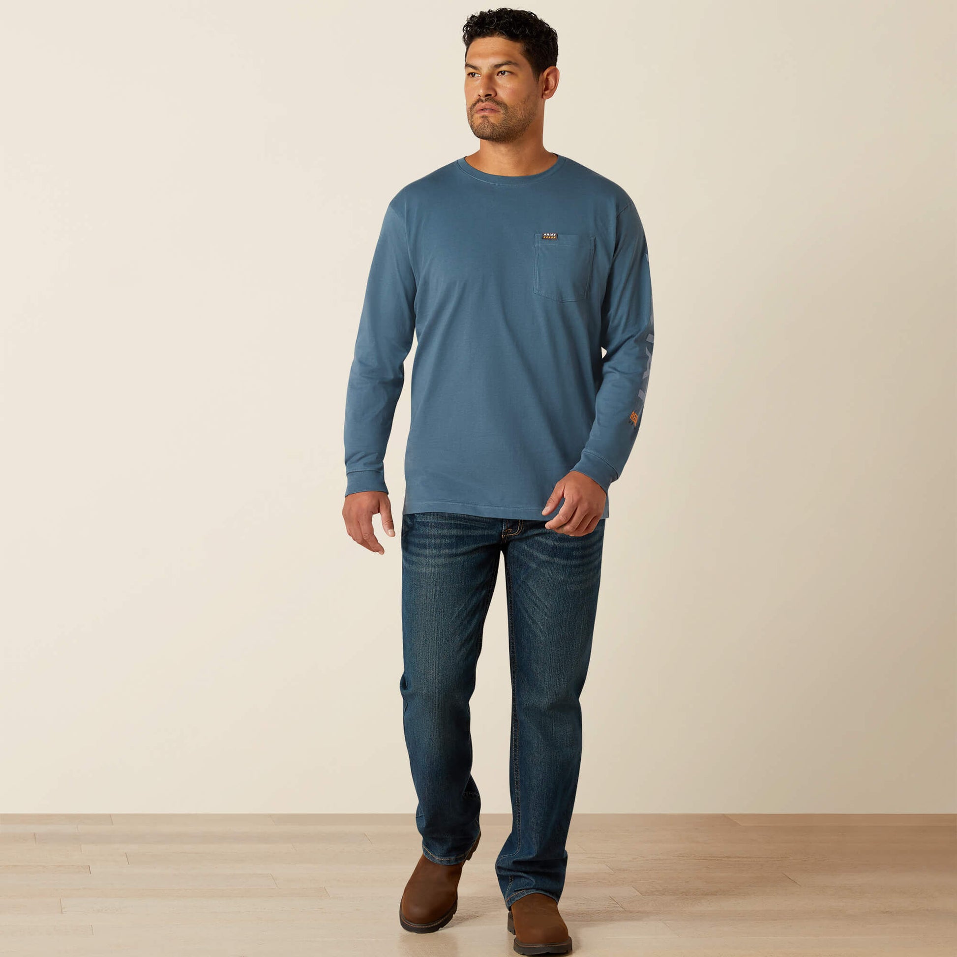 Ariat Online - Rebar Cotton Strong Standard Logo Pocket T-Shirt