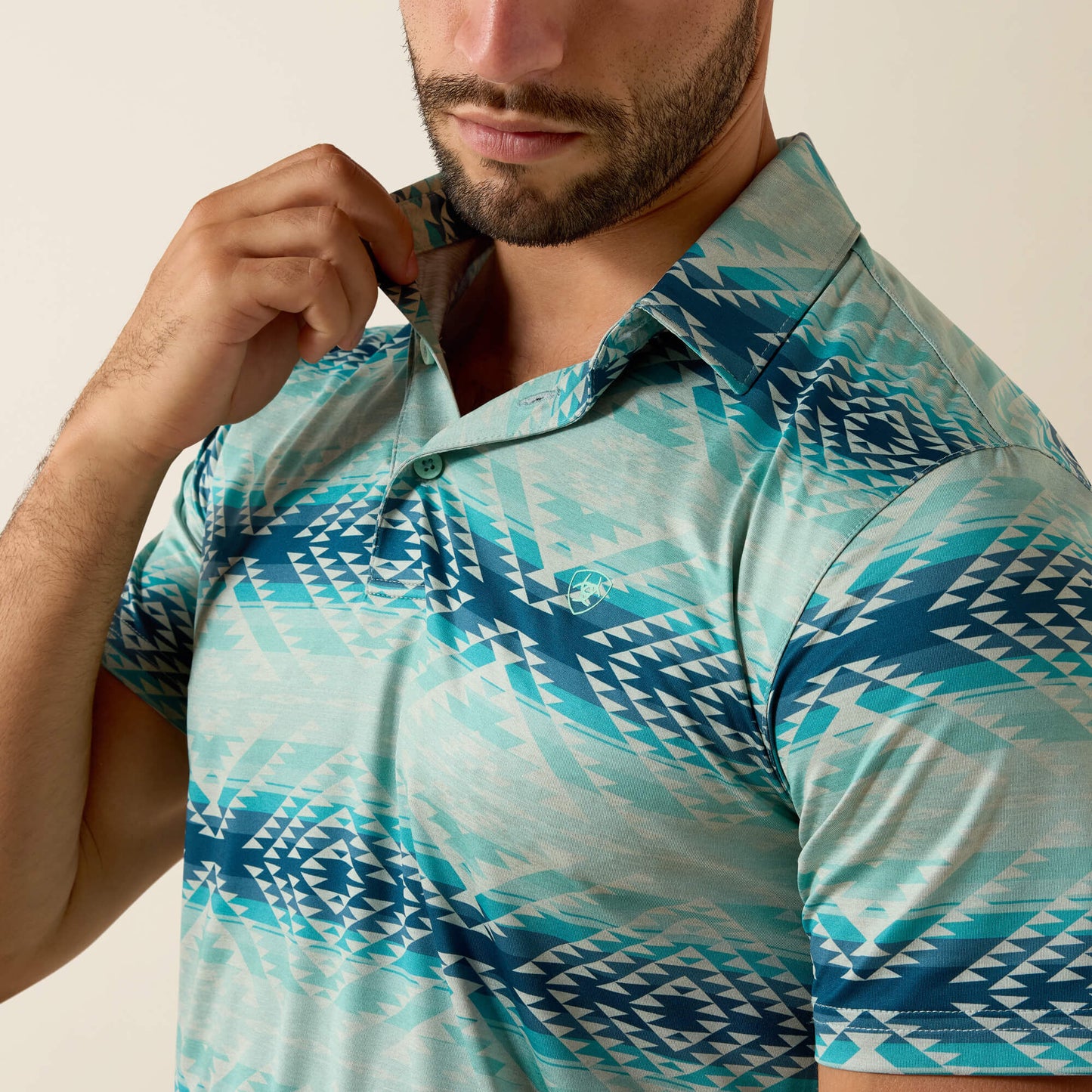 Ariat On Sale - All Over Print Heathered Classic Fit Polo