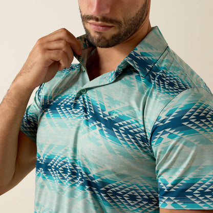 Ariat On Sale - All Over Print Heathered Classic Fit Polo