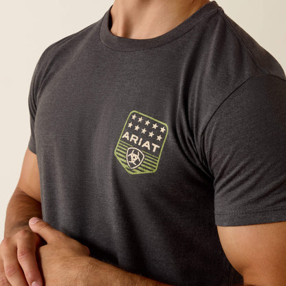 Ariat US - Ariat Stripe Patriotic Badge T-Shirt