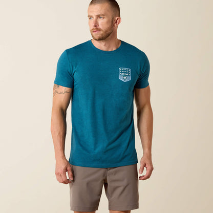 Ariat Sale - Ariat Stripe Patriotic Badge T-Shirt