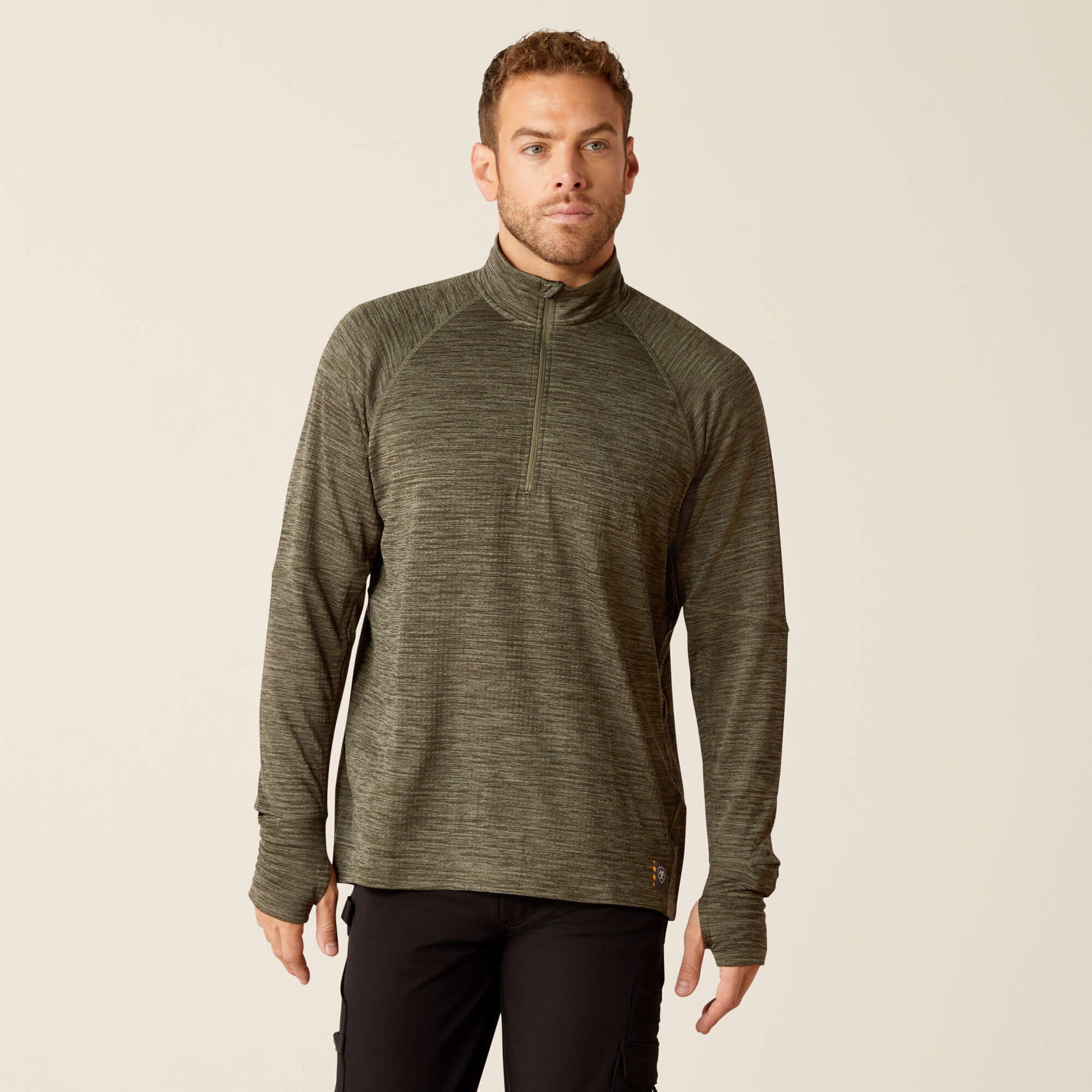 Ariat Sale - Rebar Gridwork Baselayer 1/4 Zip T-Shirt