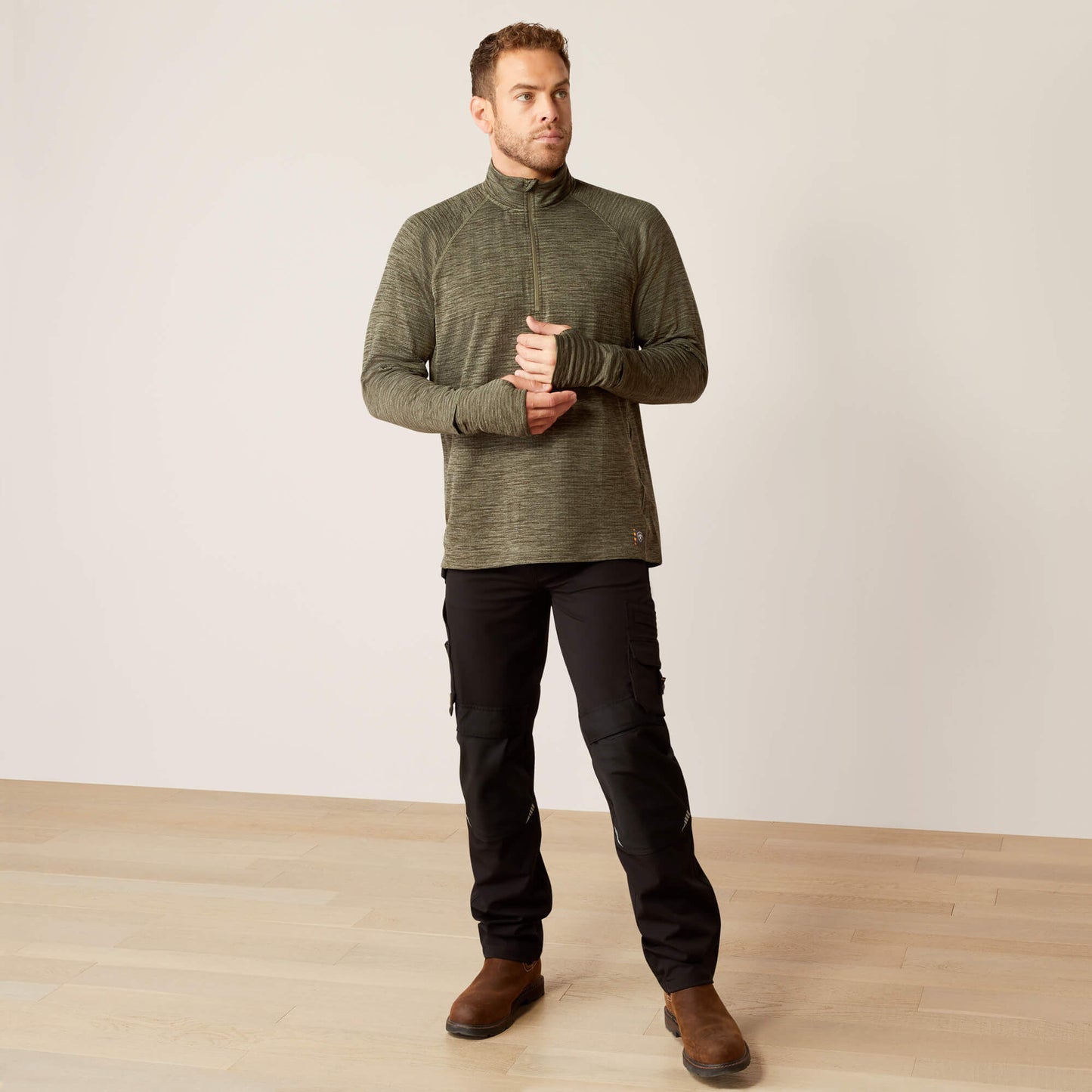 Ariat Sale - Rebar Gridwork Baselayer 1/4 Zip T-Shirt