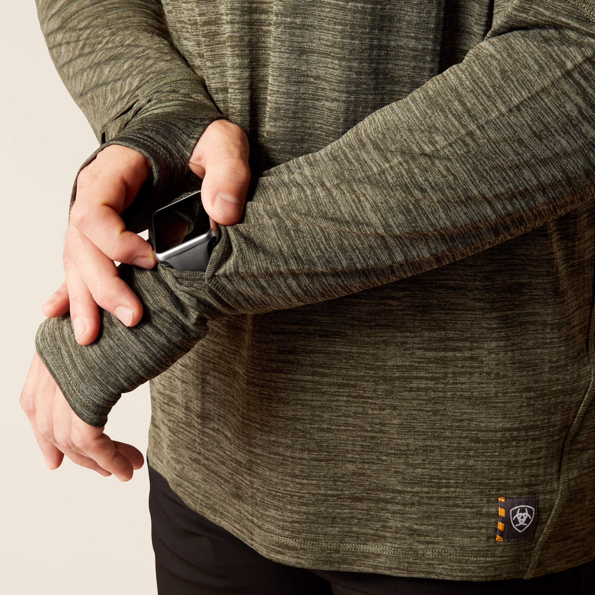Ariat Sale - Rebar Gridwork Baselayer 1/4 Zip T-Shirt