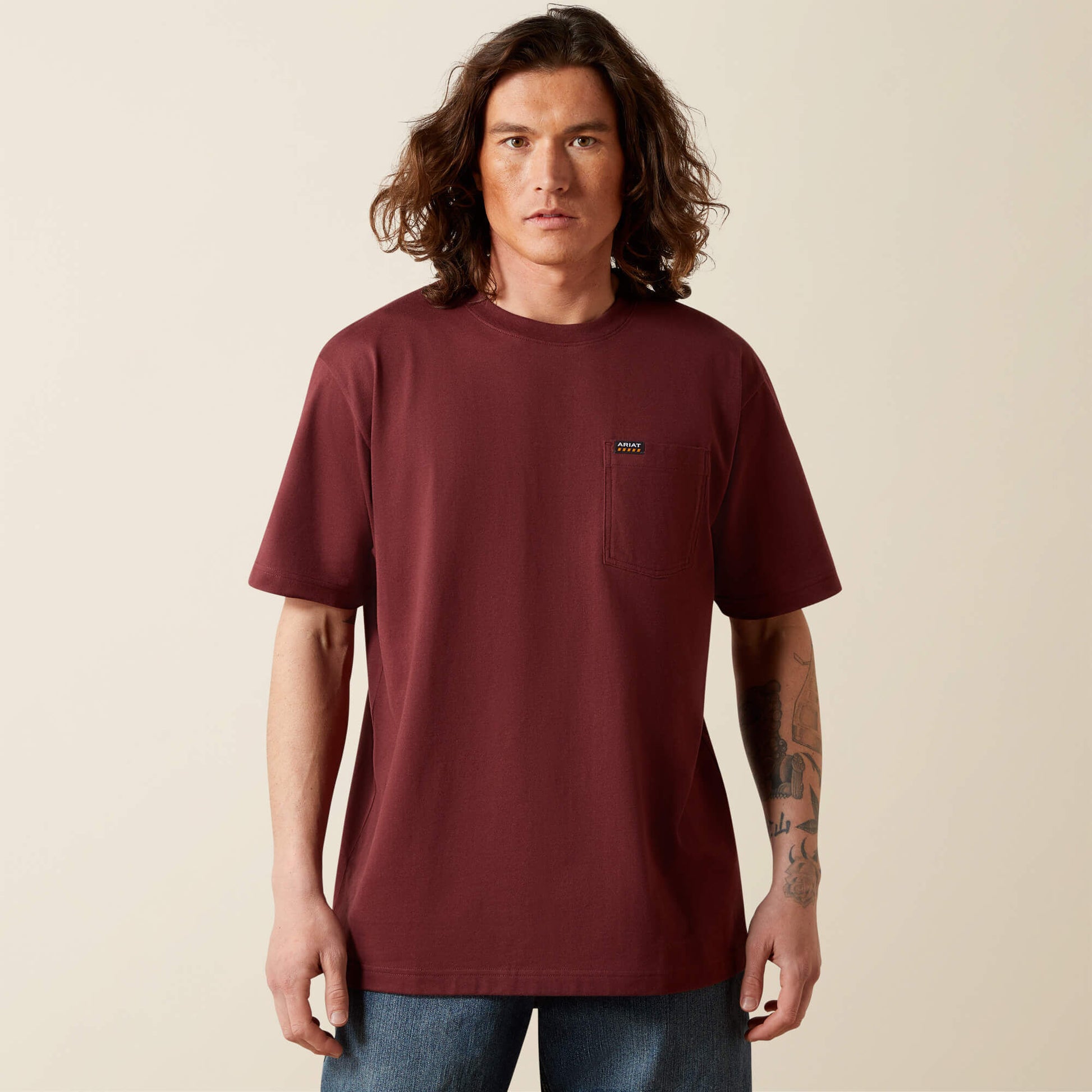 Ariat Outlet - Rebar Cotton Strong Standard Pocket T-Shirt