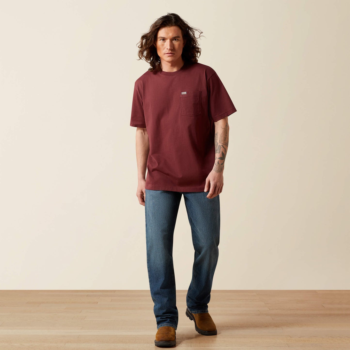 Ariat Outlet - Rebar Cotton Strong Standard Pocket T-Shirt