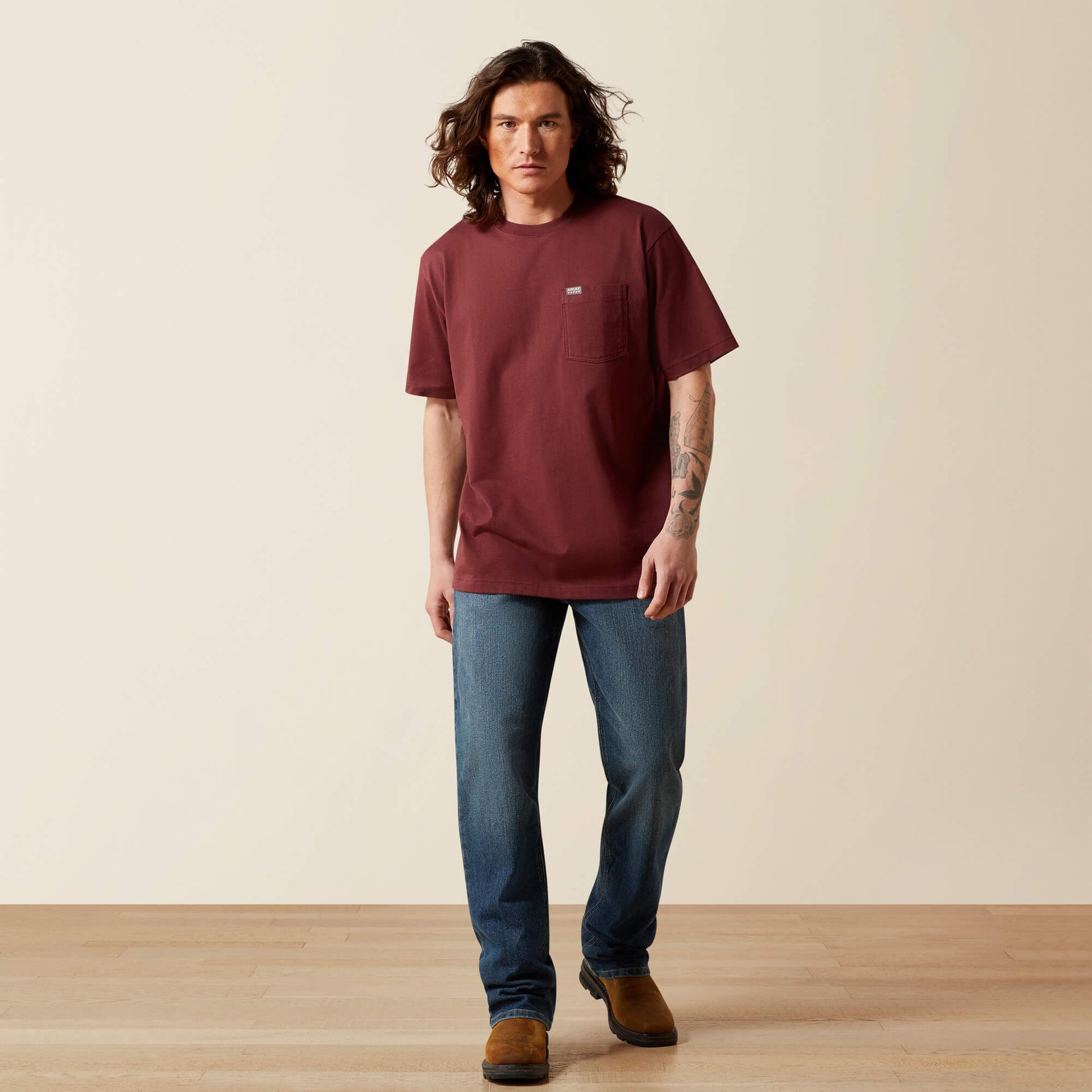 Ariat Outlet - Rebar Cotton Strong Standard Pocket T-Shirt