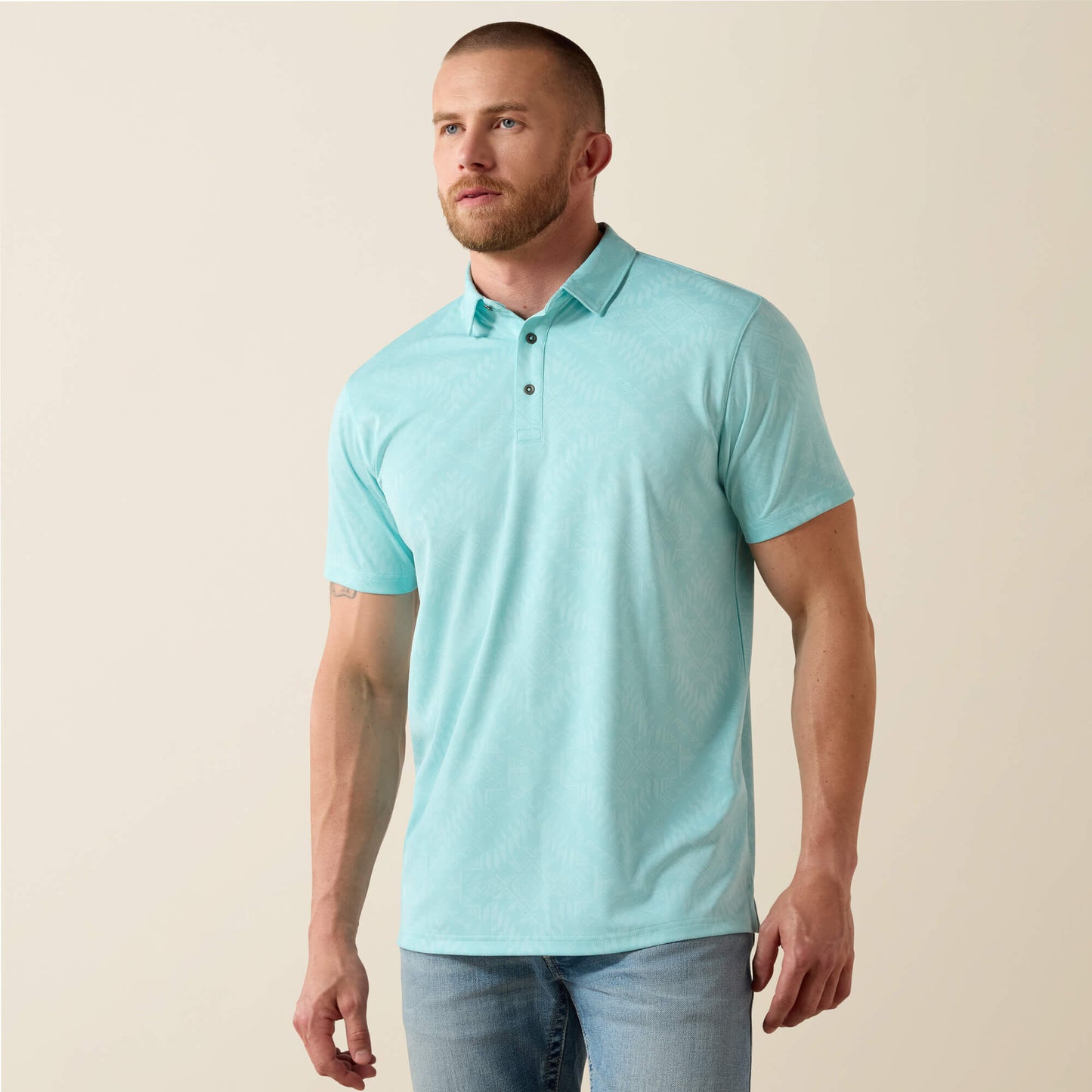 Ariat Outlet - Jacquard Printed Fitted Polo