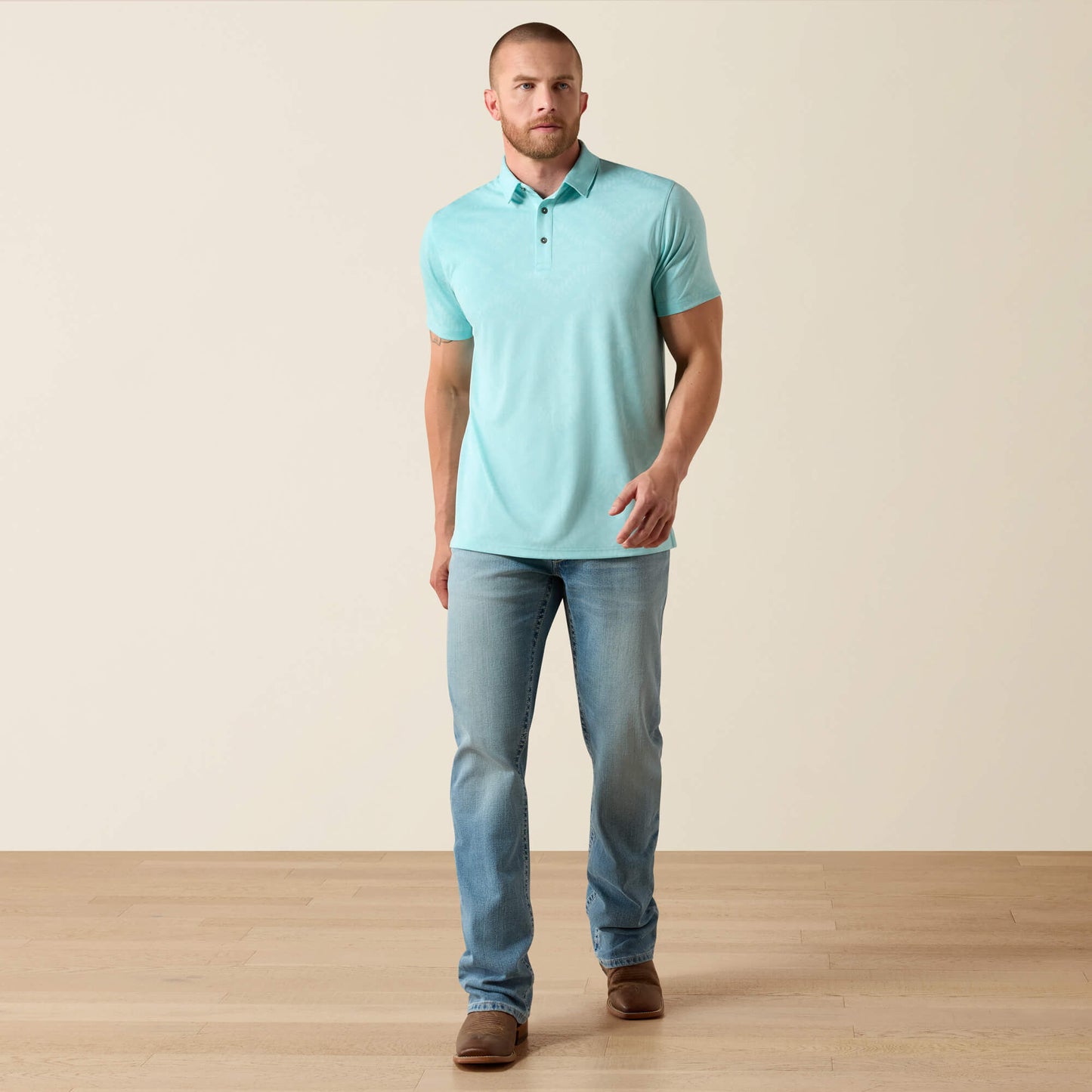 Ariat Outlet - Jacquard Printed Fitted Polo