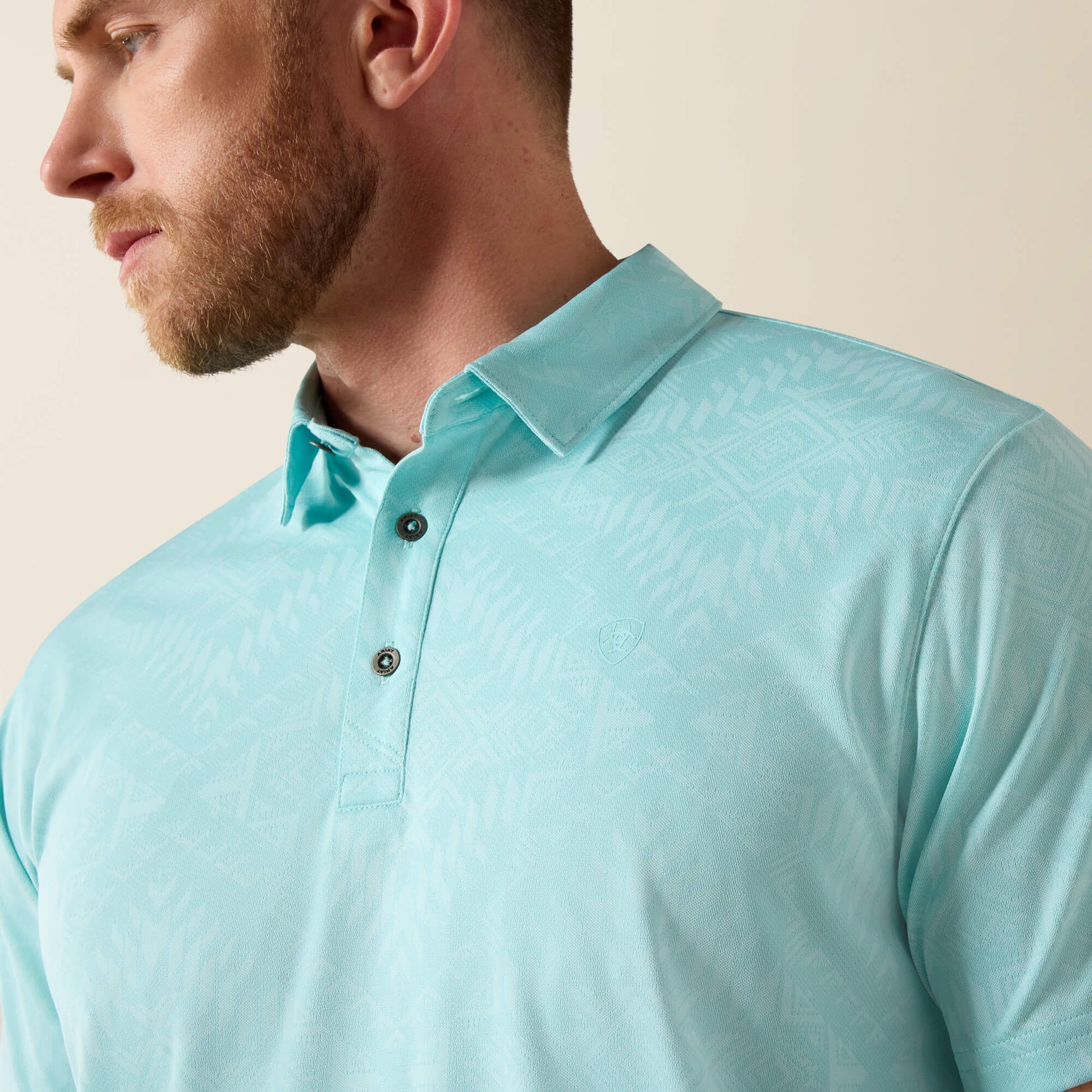 Ariat Outlet - Jacquard Printed Fitted Polo