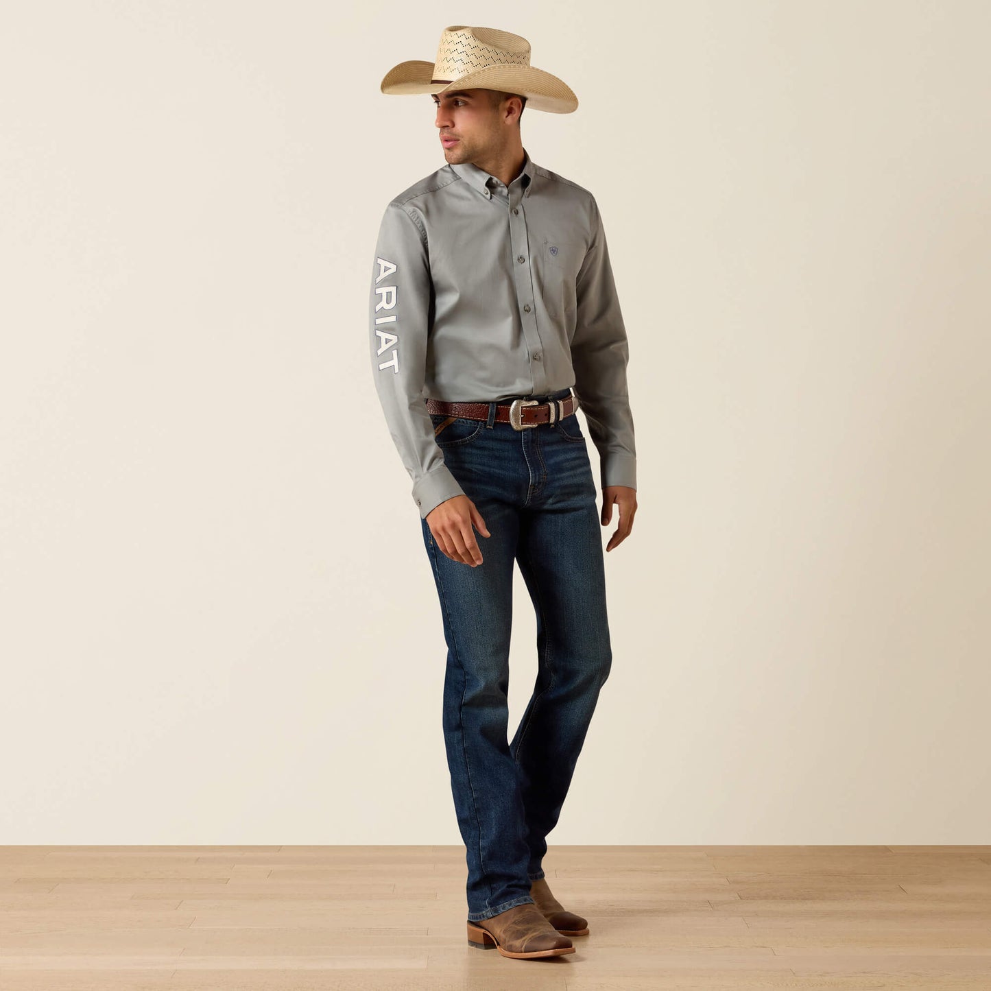 Ariat Sale - Team Logo Lightweight Twill Fitted Shirt