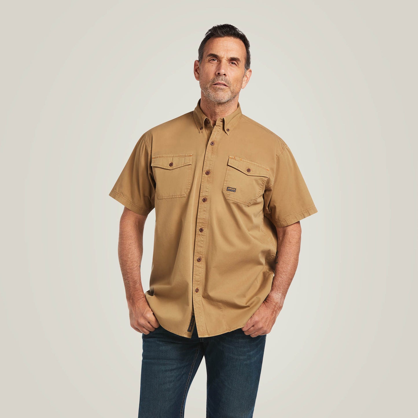 Ariat Sale - Rebar Washed Twill Work Shirt