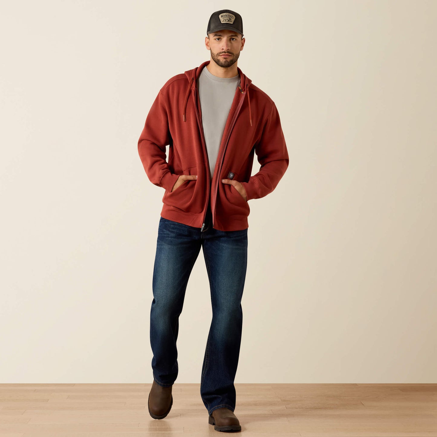 Ariat Website Store - Rebar Lightweight Label Full Zip Hoodie