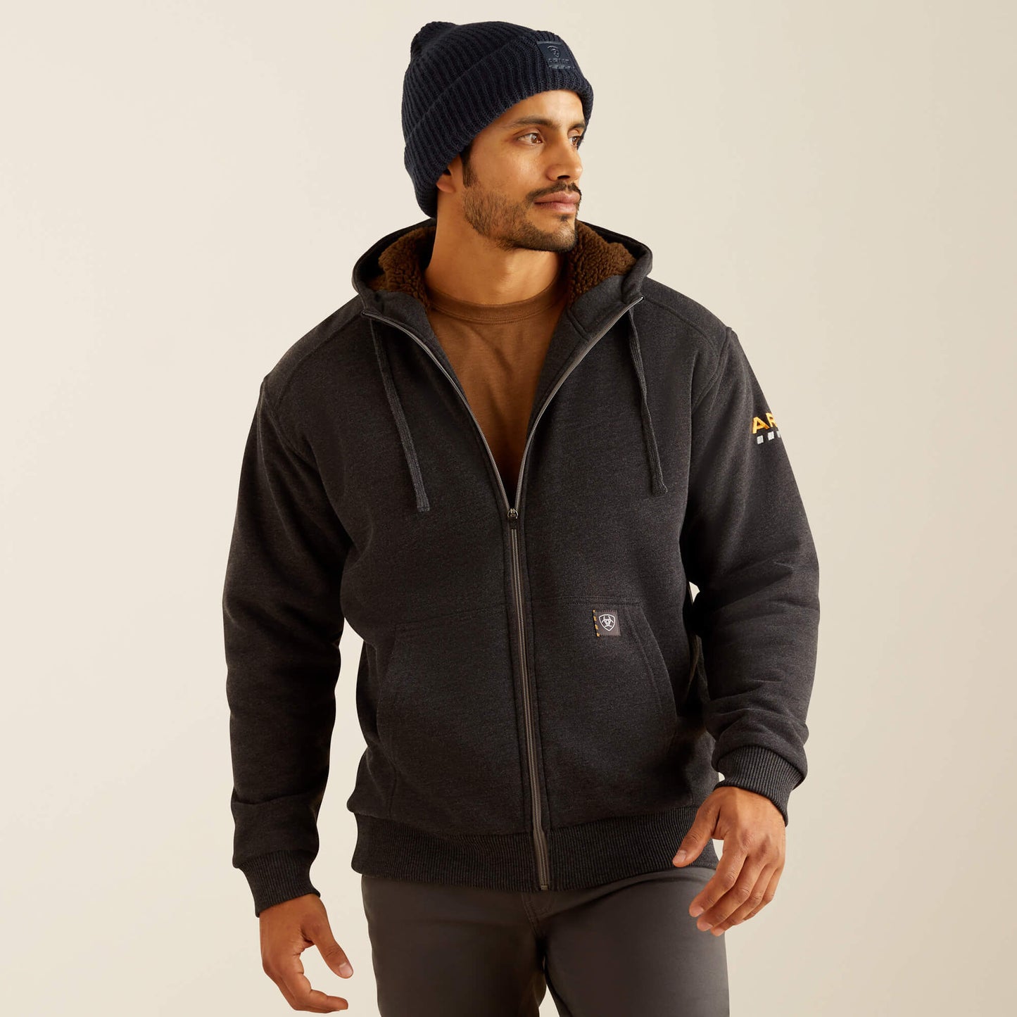 Ariat On Sale - Rebar All-Weather Sherpa-Lined Full Zip Hoodie