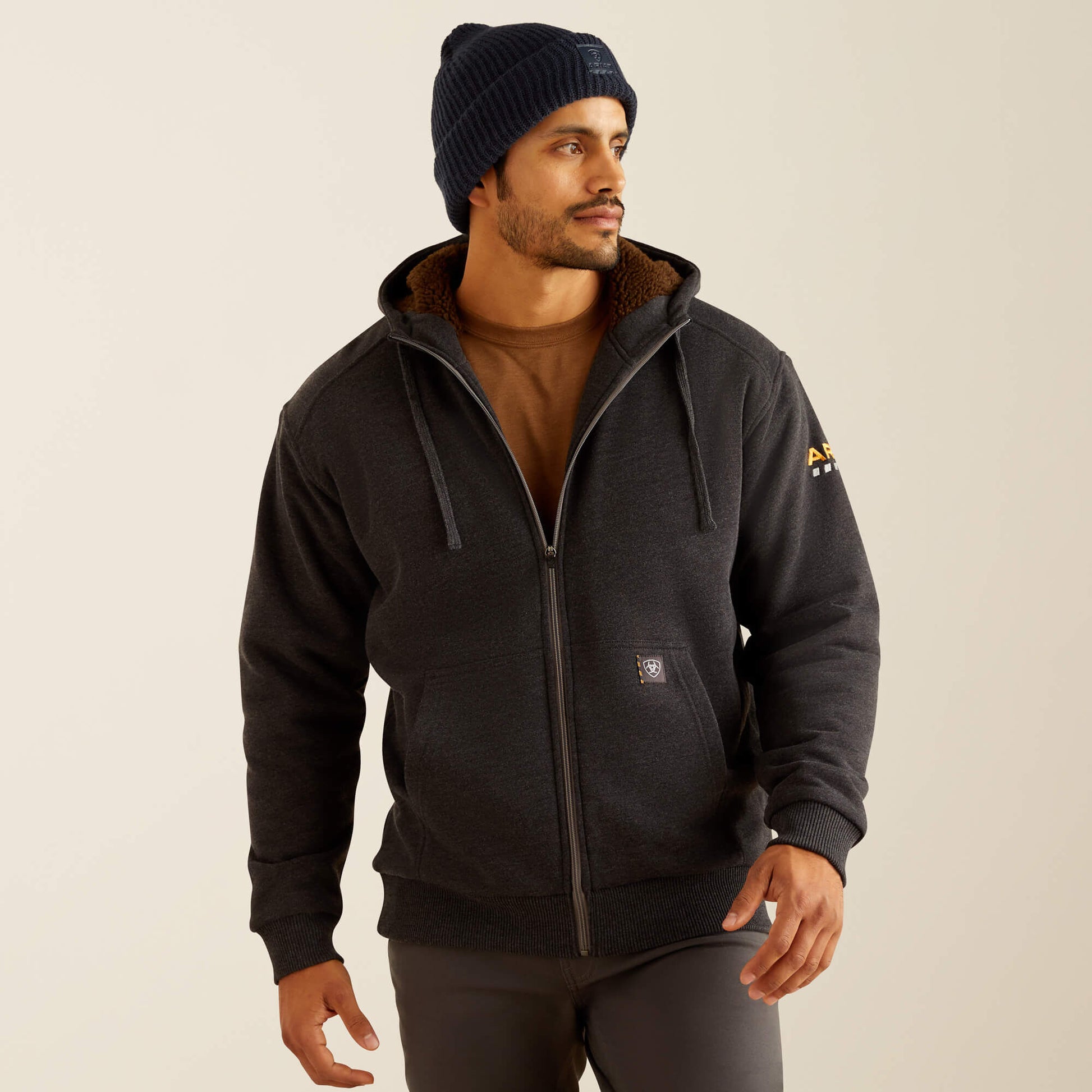 Ariat On Sale - Rebar All-Weather Sherpa-Lined Full Zip Hoodie