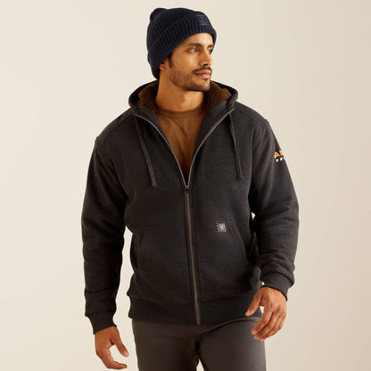 Ariat On Sale - Rebar All-Weather Sherpa-Lined Full Zip Hoodie