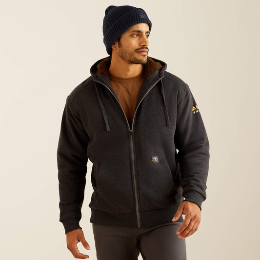 Ariat On Sale - Rebar All-Weather Sherpa-Lined Full Zip Hoodie