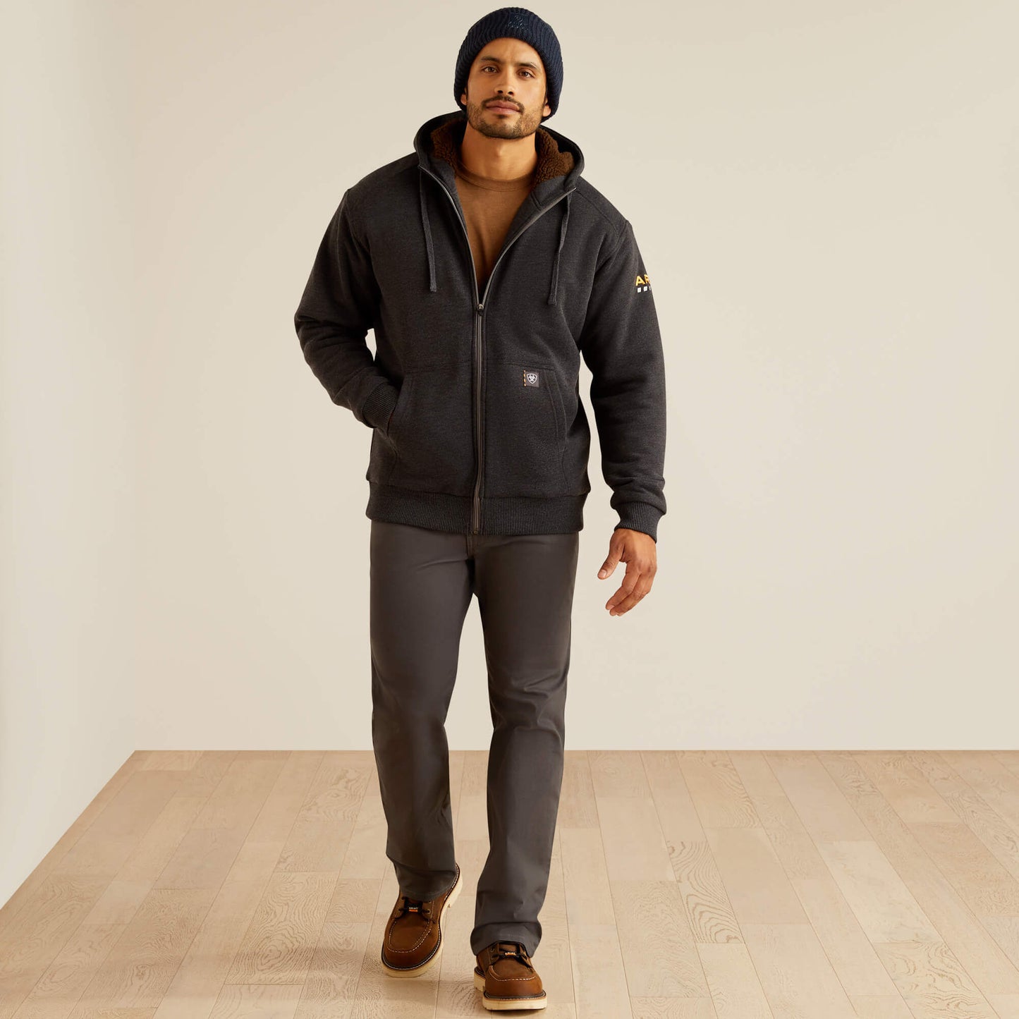 Ariat On Sale - Rebar All-Weather Sherpa-Lined Full Zip Hoodie