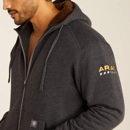 Ariat On Sale - Rebar All-Weather Sherpa-Lined Full Zip Hoodie
