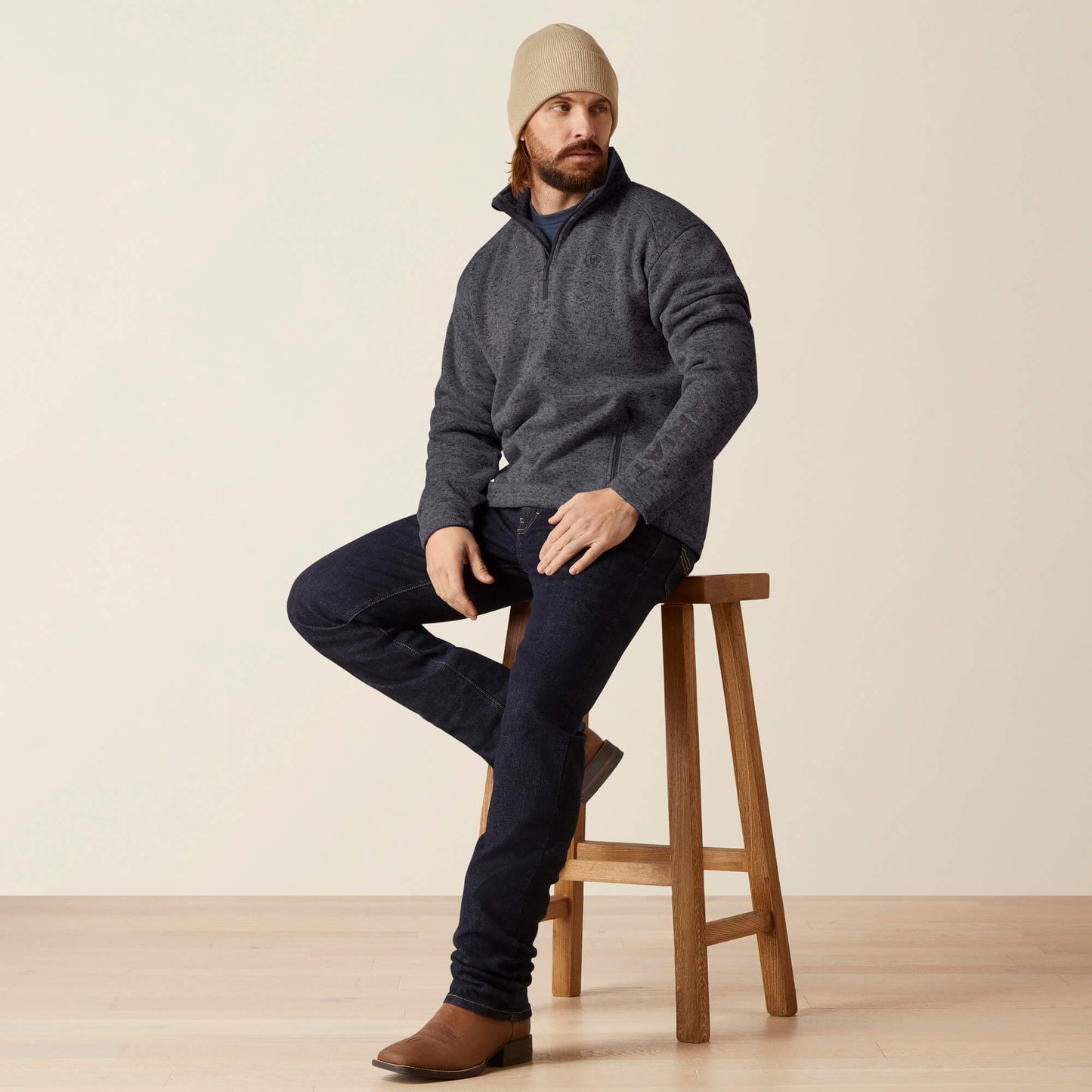 Ariat Sale - Caldwell Logo 1/4 Zip Sweater