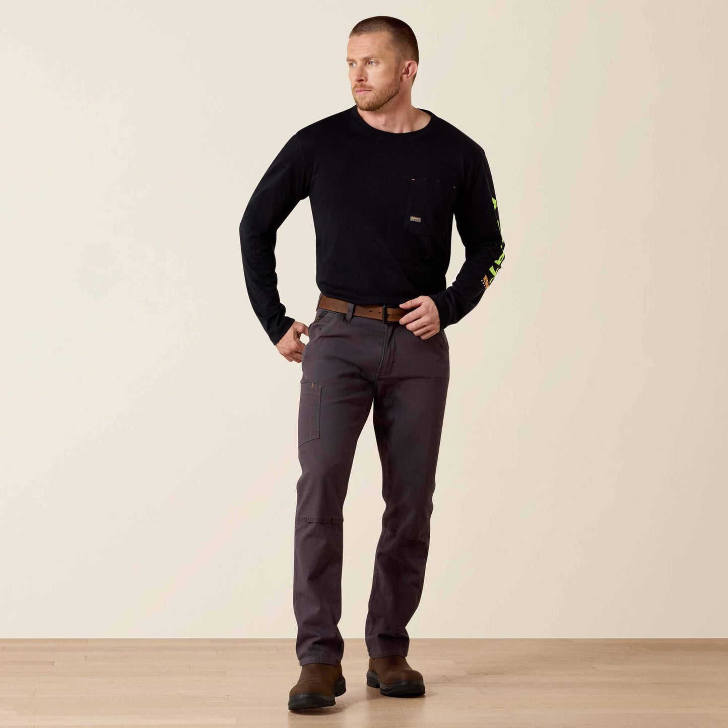 Ariat US - Rebar M4 Low Rise DuraStretch Made Tough Double Front Stackable Straight Leg Pant