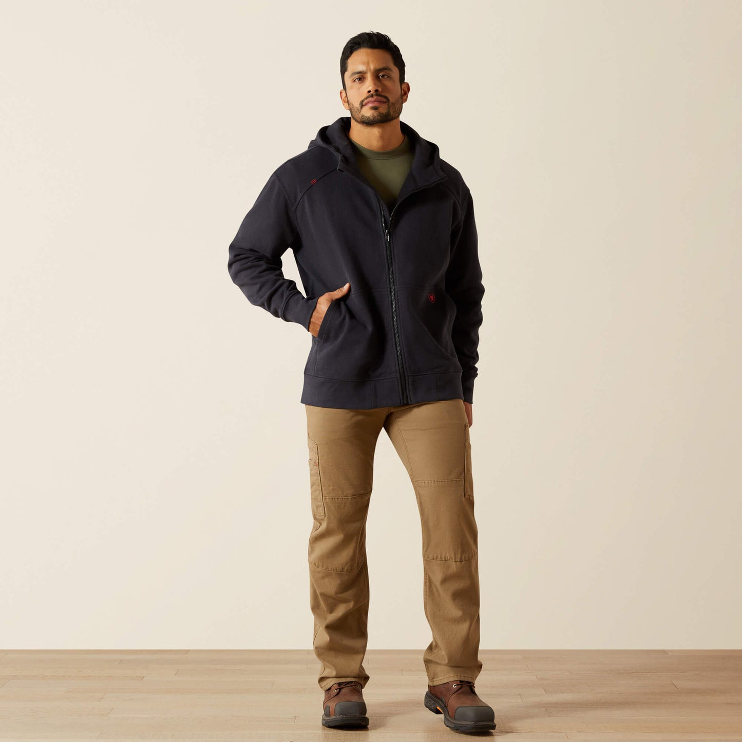 Ariat US - FR DuraStretch Heavyweight Fleece Full Zip Hoodie