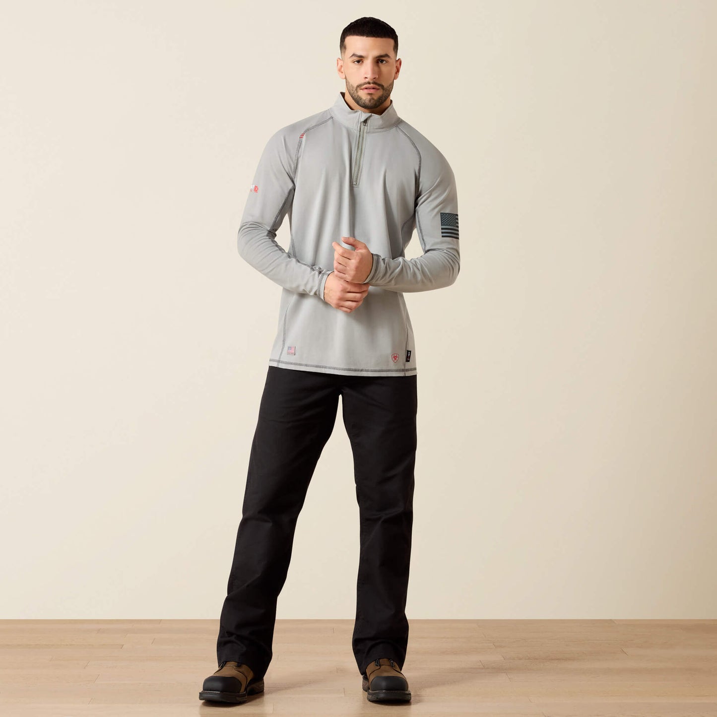 Ariat US - FR Combat Stretch Patriot 1/4 Zip Work Shirt