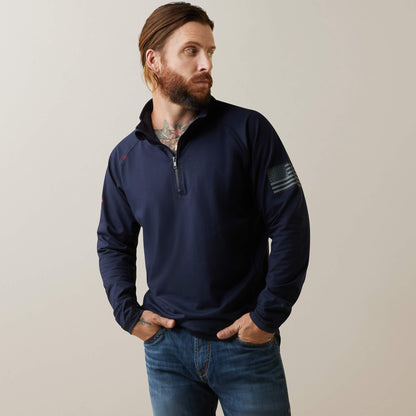 Ariat Sale - FR Combat Stretch Patriot 1/4 Zip Work Shirt