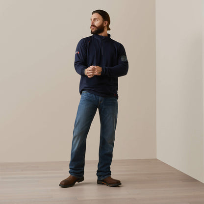 Ariat Sale - FR Combat Stretch Patriot 1/4 Zip Work Shirt