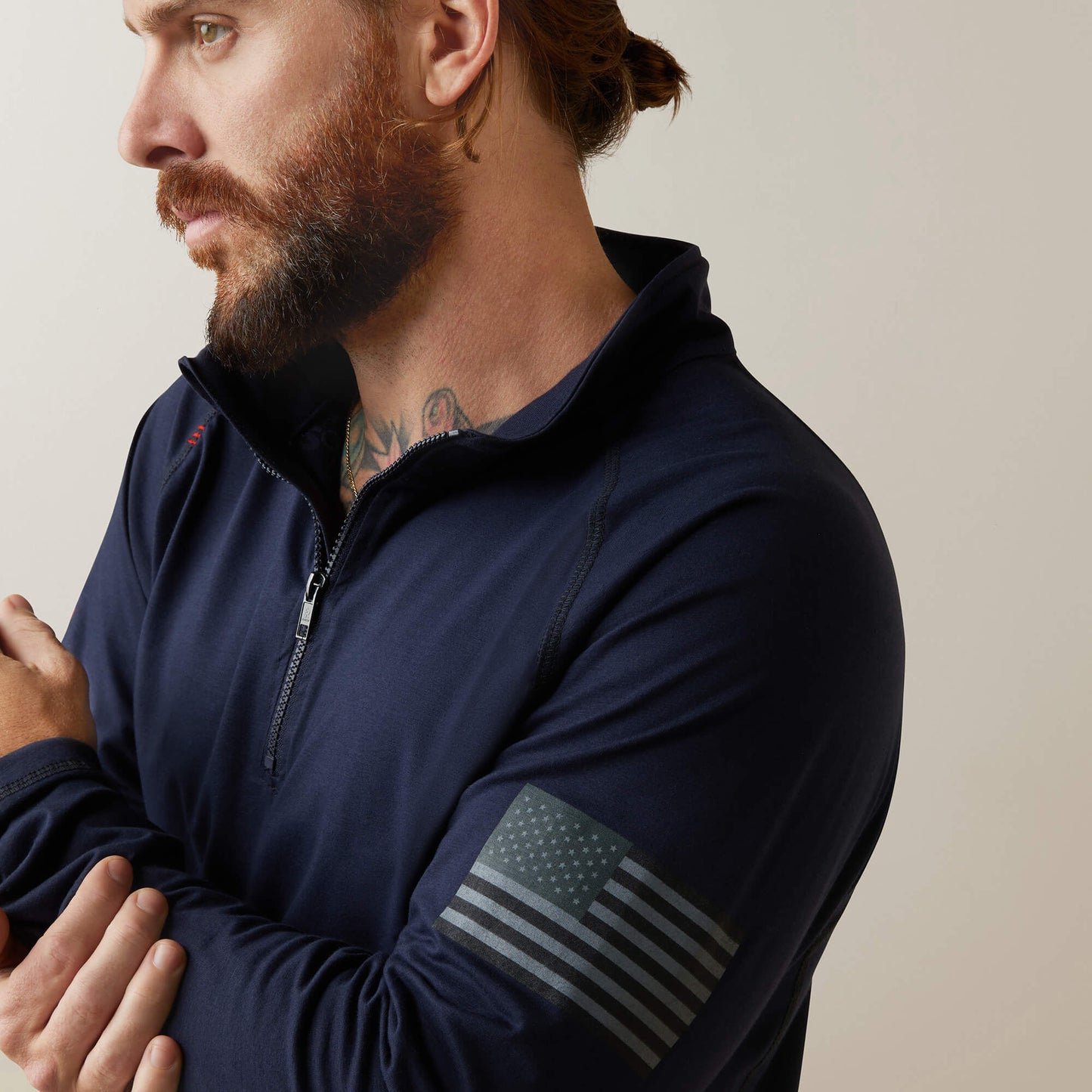 Ariat Sale - FR Combat Stretch Patriot 1/4 Zip Work Shirt