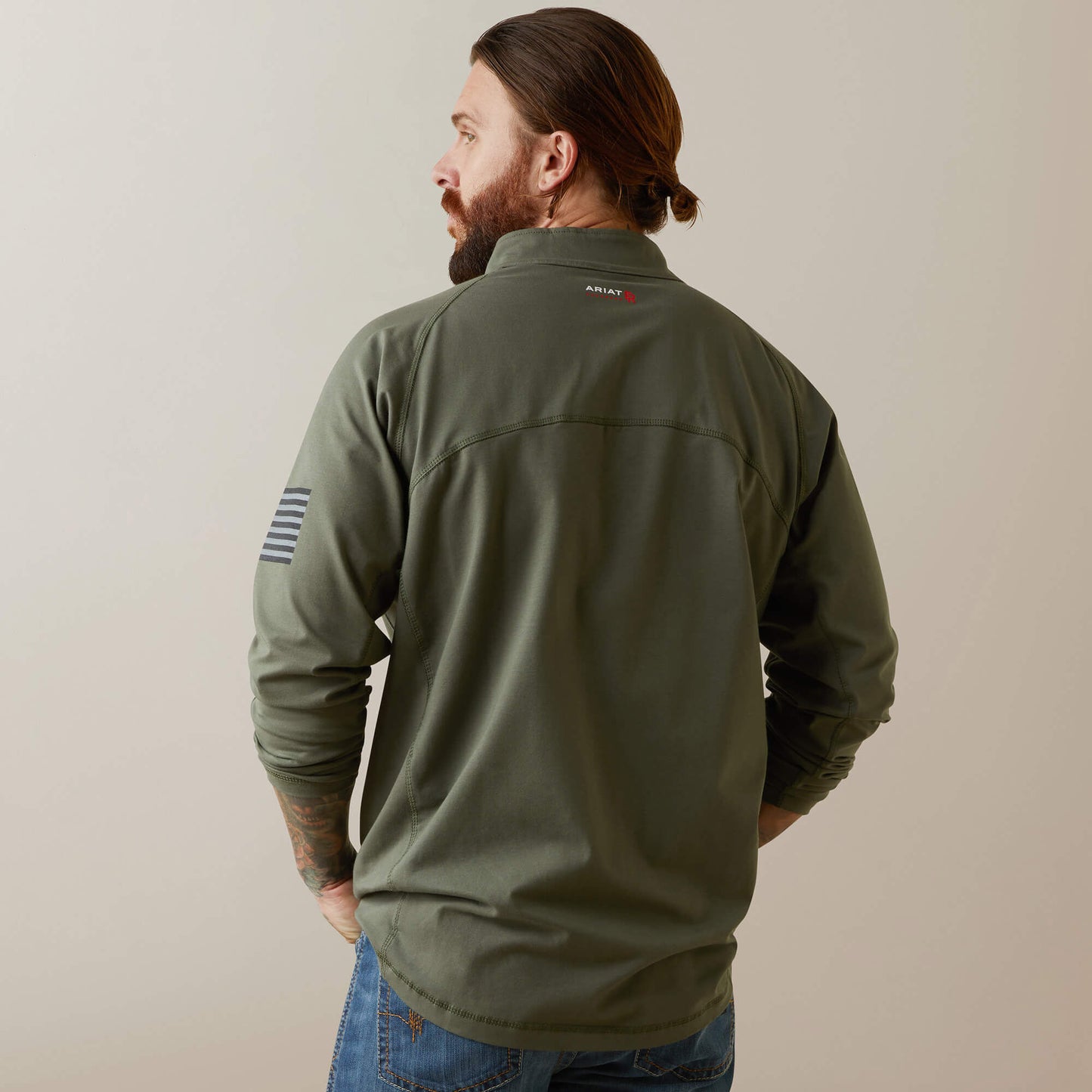 Ariat Sale - FR Combat Stretch Patriot 1/4 Zip Work Shirt