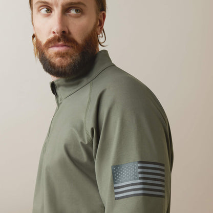 Ariat Sale - FR Combat Stretch Patriot 1/4 Zip Work Shirt