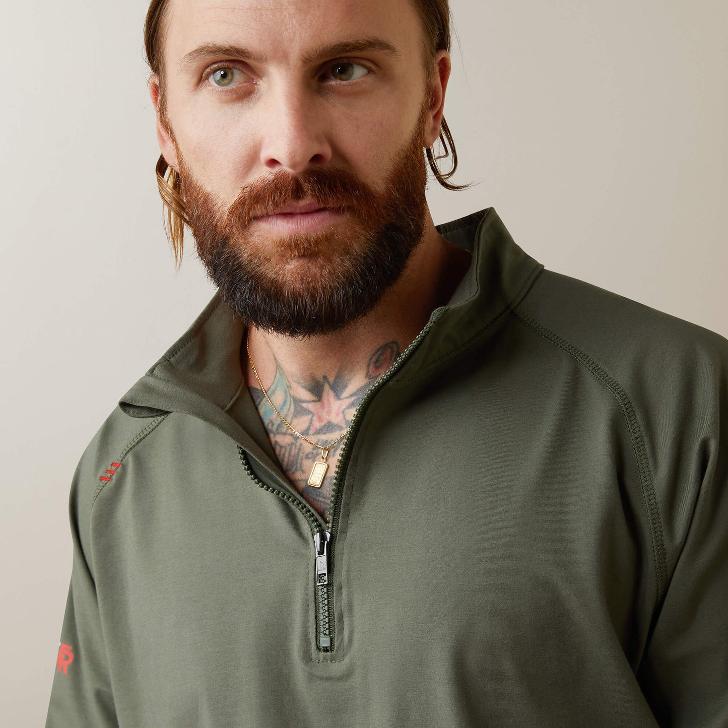 Ariat Sale - FR Combat Stretch Patriot 1/4 Zip Work Shirt