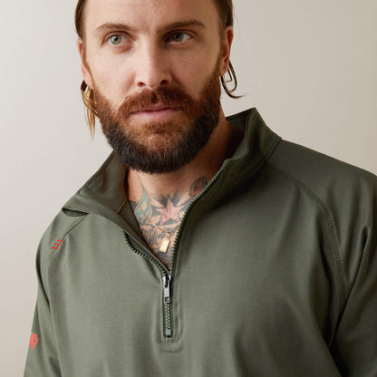 Ariat Sale - FR Combat Stretch Patriot 1/4 Zip Work Shirt