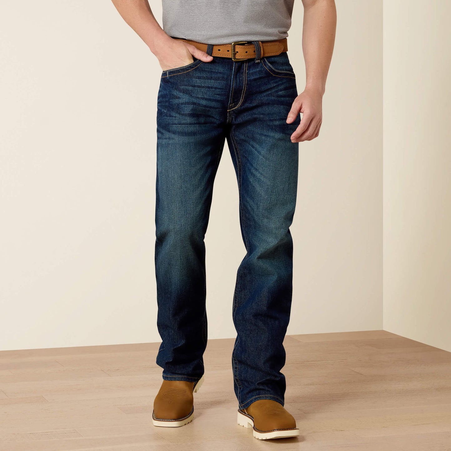 Ariat Online - Rebar M4 Low Rise DuraStretch Edge Boot Cut Jean