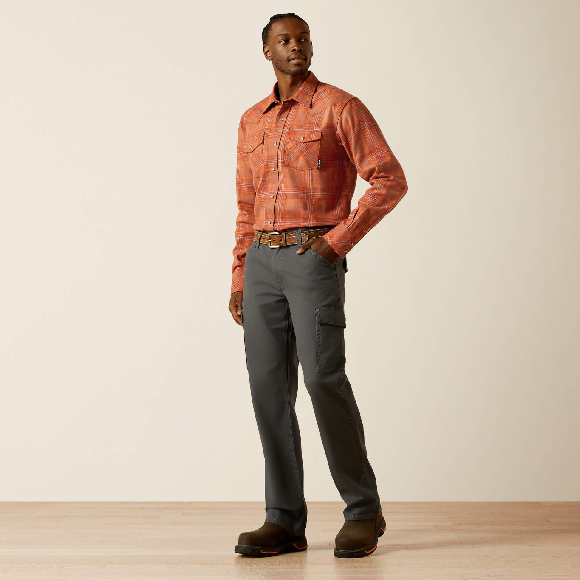 Ariat Website Store - FR Wayne Retro Fit Snap Work Shirt