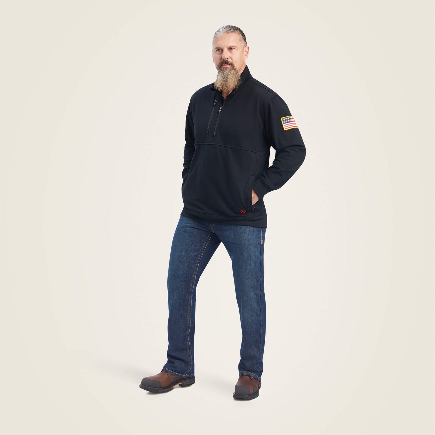 Ariat On Sale - FR Durastrech Fleece 1/2 Zip Job Shirt