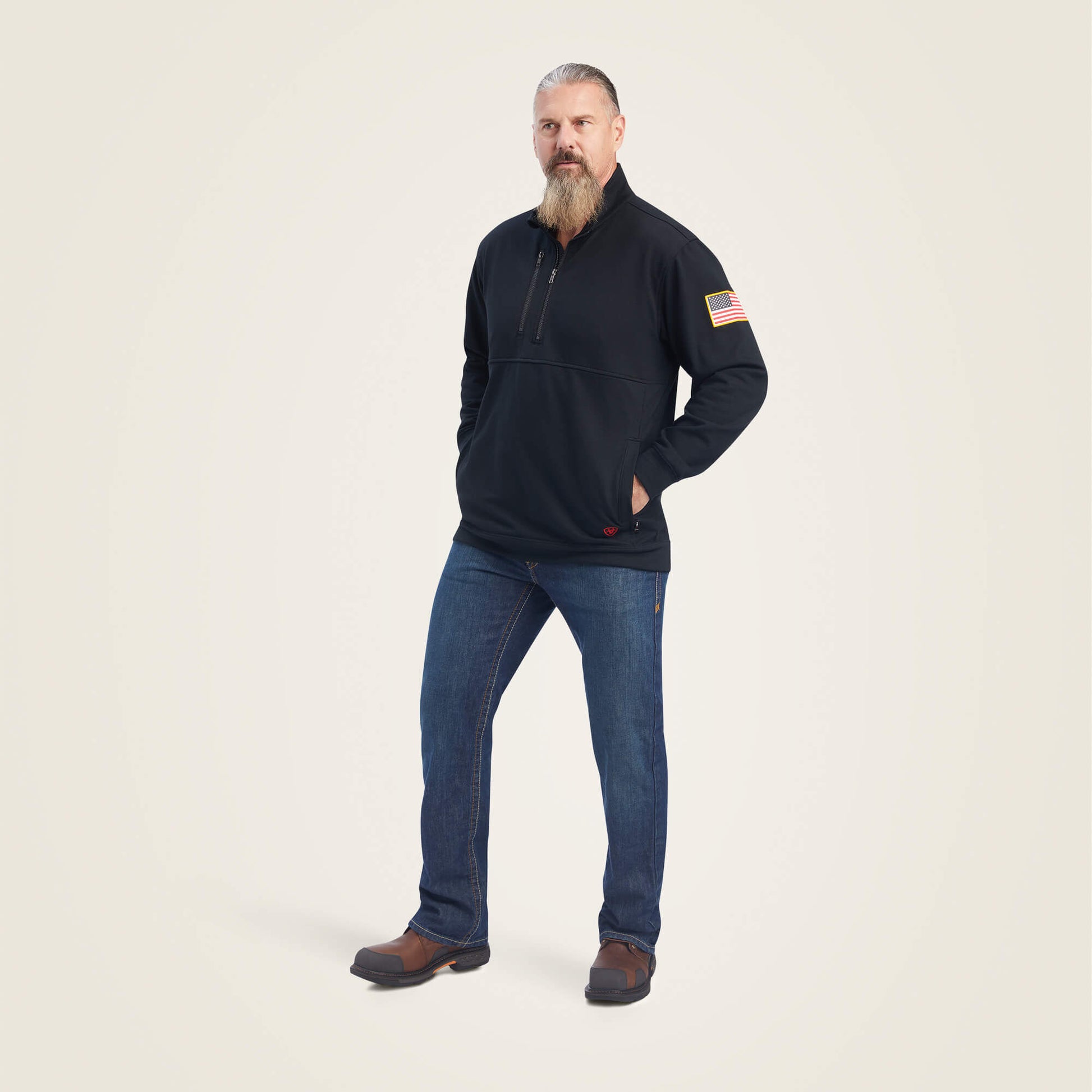 Ariat On Sale - FR Durastrech Fleece 1/2 Zip Job Shirt