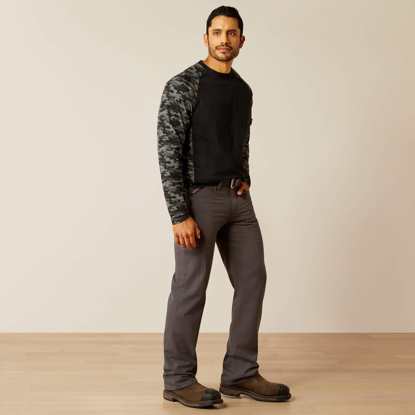 Ariat Website Store - FR AC Stretch Camo Baseball T-Shirt