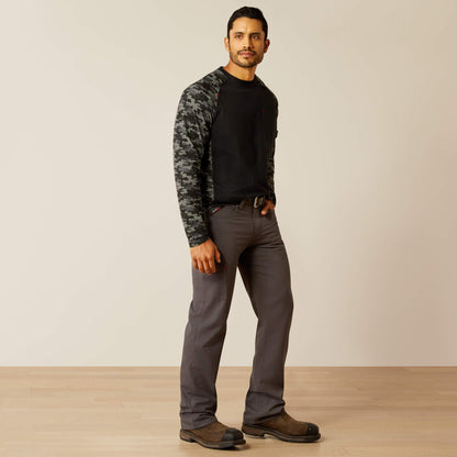Ariat Website Store - FR AC Stretch Camo Baseball T-Shirt