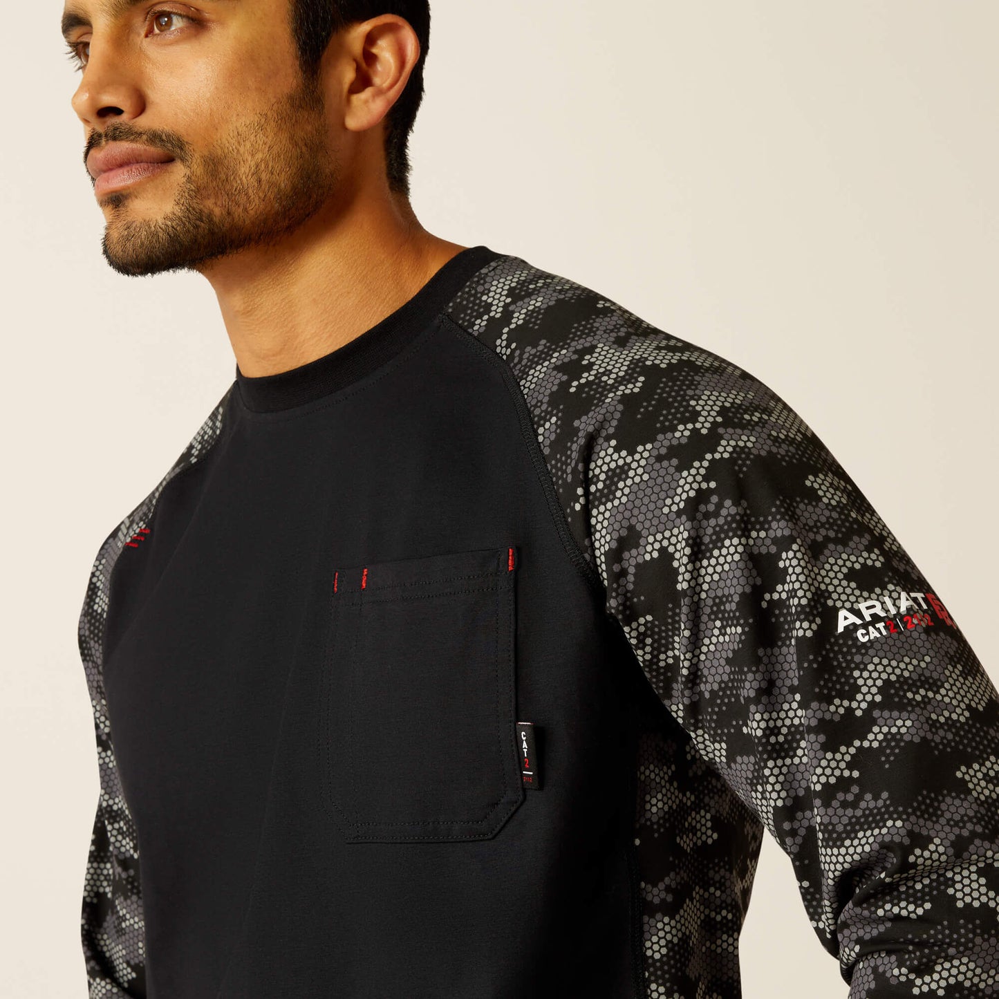 Ariat Website Store - FR AC Stretch Camo Baseball T-Shirt